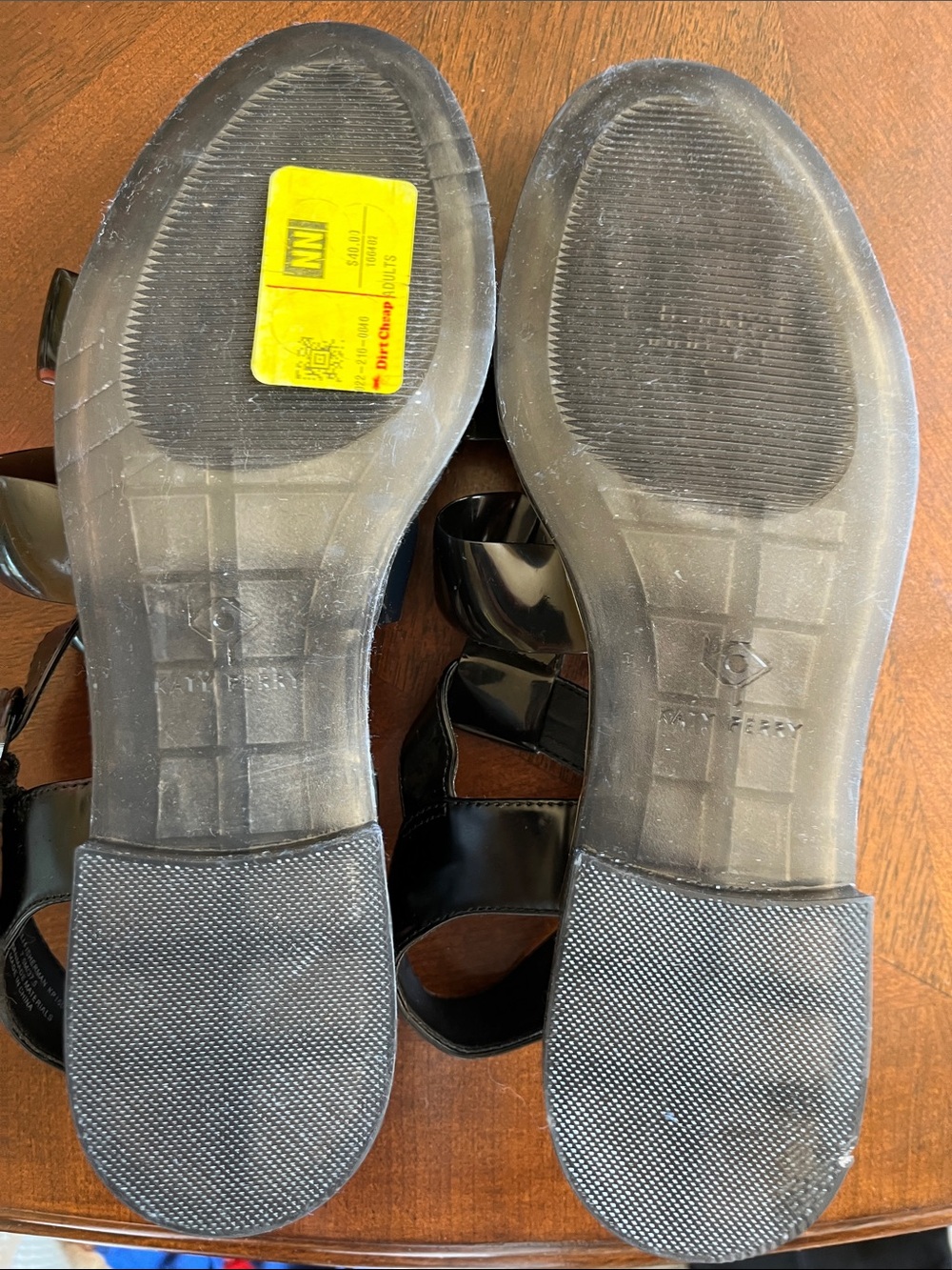 Katy Perry Collections Black Patent Jelly Gladiator Sandals - Picture 4 of 4